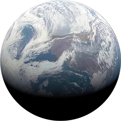 Realistic picture of the Earth